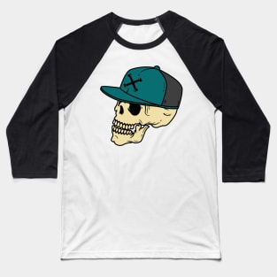 skull in a cap Baseball T-Shirt